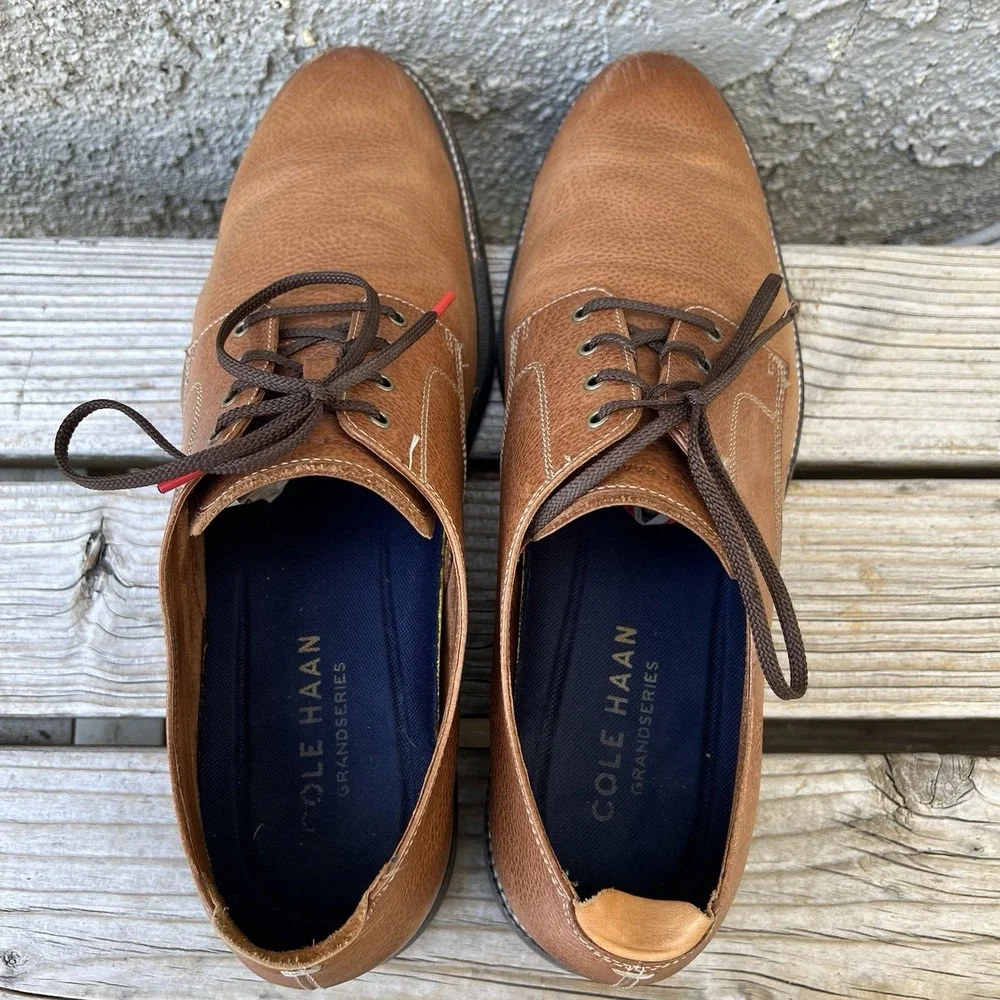 Cole Haan Shoes Men Size 12 Day Plain Toe Oxford Taos Tan